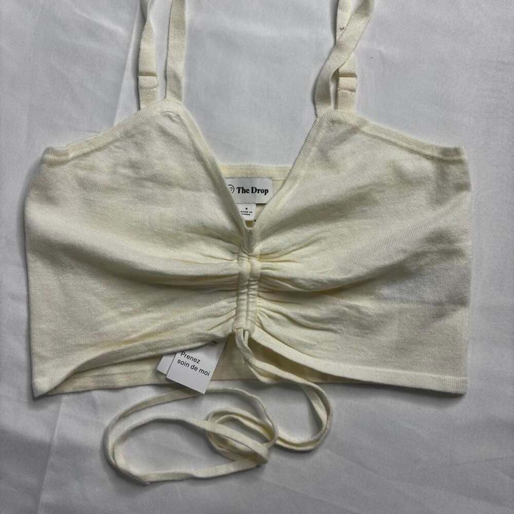 The Drop Raquel Ruched Crop Top